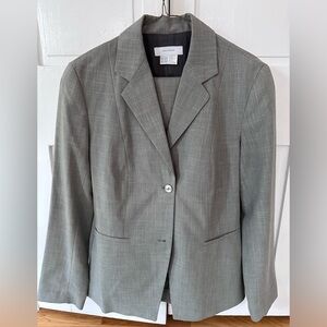 Zara Woman Light Gray Wool Pant Suit